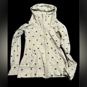 Grey Bench zip up with black stars size  medium